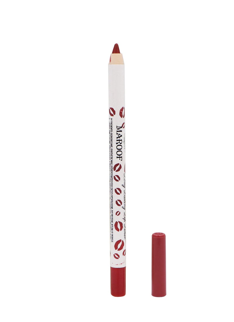 MAROOF ماروف قلم تحديد شفاه غير لامع يدوم لمدة 24 ساعة ومقاوم للماء وقابل للسحب 1.2 جم - Image 1