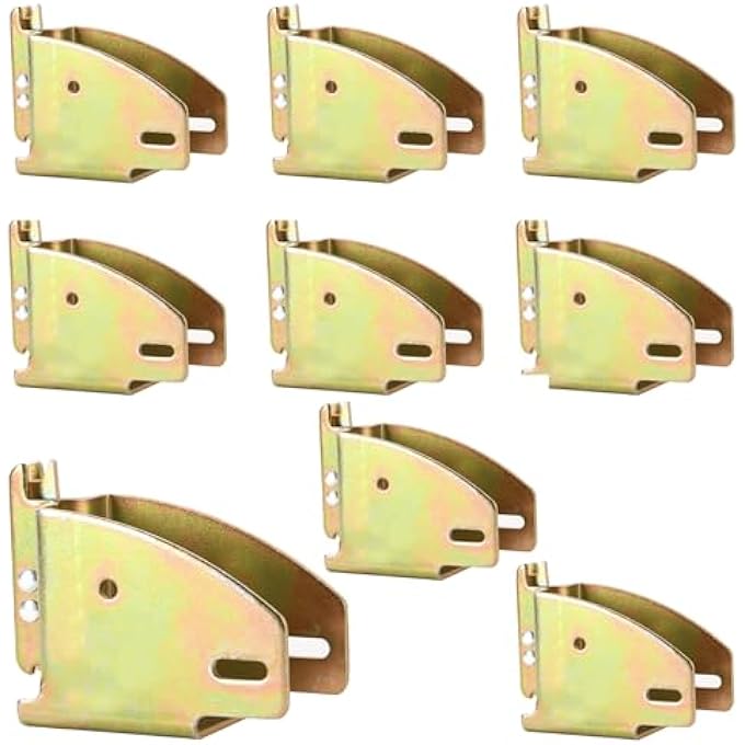 rayihni 10 Pack E Track Wood Beam Socket Fittings,E Track Beam Socket,E-Track Accessories Wood Beam Brackets,Cargo Storage Lumber Bracket for Cargo Control, Shelf Brackets,Cargo Trailer - Image 1