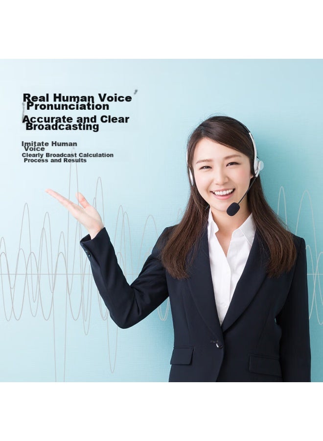 Deli Digit Metal Panel Voice Calculator, Large Crystal Buttons, Large Screen Financial Calculator, Office Supplies, Medium Size, Champagne Gold 33560 - Image 2