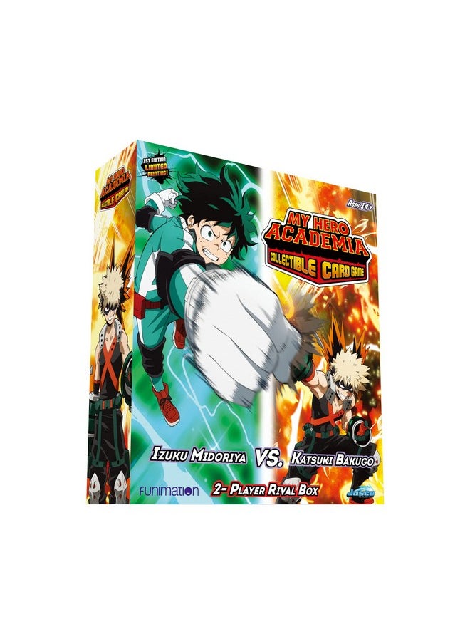 أسمودي لعبة بطاقات My Hero Academia Collectible Card Game Izuku Midoriya Vs. Katsuki Two Player Rival Decks | لعبة بطاقات تداول للبالغين والمراهقين | للأعمار من 14 عامًا فأكثر | لاعبان | متوسط وقت اللعب 45 دقيقة فأكثر | من إنتاج Jasco Games  - Image 1