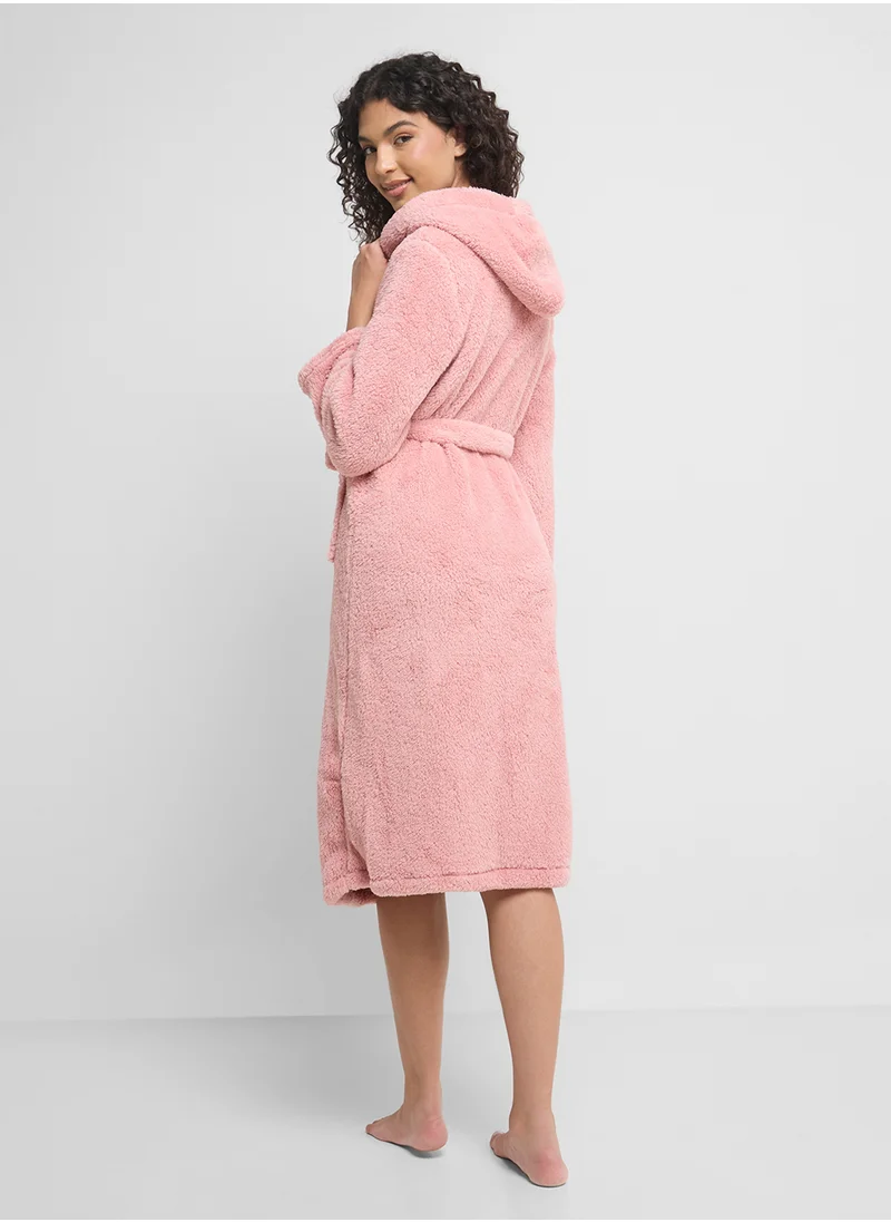 جينجر Plush Terry Bath Robe