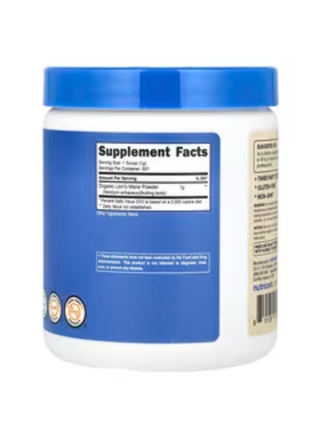 نوتريكوست، فطر عرف الأسد العضوي 100%، بدون نكهة، 8.1 أونصة (227 غرام) - Image 2