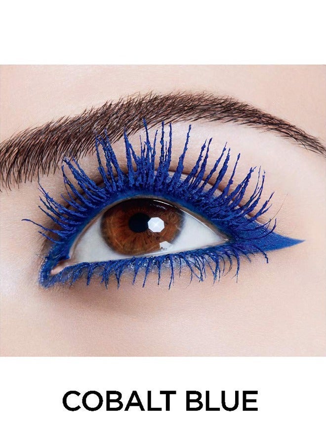 Maxfine 5D Silk Fiber Lash Mascara Waterproof, Luxuriously Longer, Thicker, Voluminous Eyelashes, Long-Lasting, Dramatic Extension, Smudge-proof, Hypoallergenic Formula(Cobalt Blue)  - Image 2