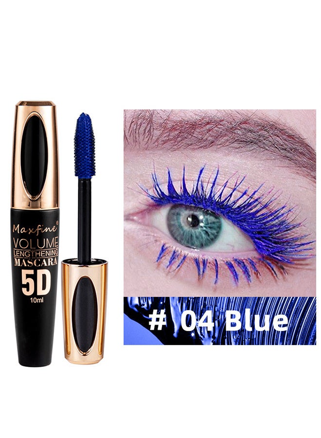 Maxfine 5D Silk Fiber Lash Mascara Waterproof, Luxuriously Longer, Thicker, Voluminous Eyelashes, Long-Lasting, Dramatic Extension, Smudge-proof, Hypoallergenic Formula(Cobalt Blue)  - Image 3