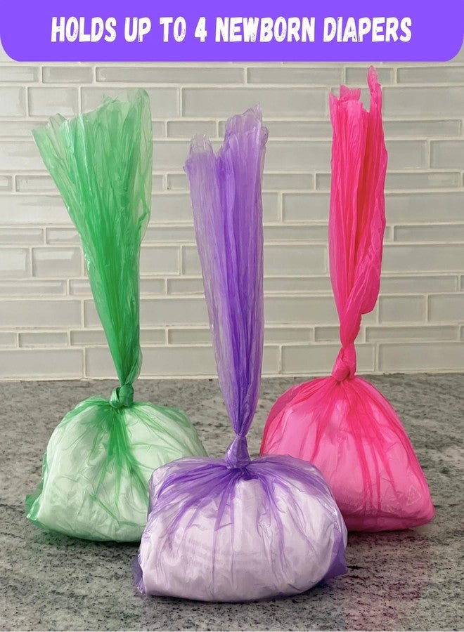 CHEFNENO Baby Diaper Bag Disposable Refill 8 Rolls (104 Diaper Sacks) Dog Poop Waste Bags Cat Litter Clump & Poop Bags Sanitary Pad Waste Bags (8 Rolls, Unscented) - Image 3