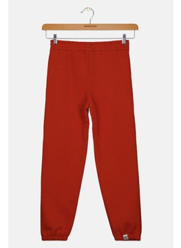 The Giving Movement Kids Boy Embroidered Logo Jogger Pants, Rust  - Image 2