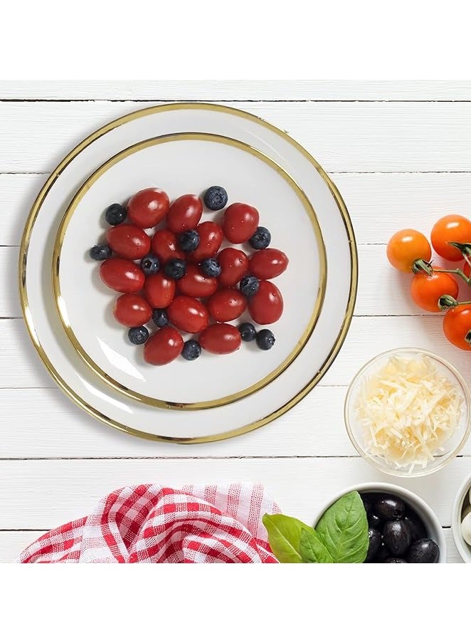 general Dinnerware Sets,24-Piece Plates and Bowls Sets for 4,White Modern Porcelain Dish Set Contain Dinnerware & Accessories for Wedding and Housewarming Gifts - Image 5