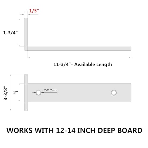NEODROP 4 Pack 12 Inch Floating Shelf Brackets, Heavy Duty Hidden Wall L-Brackets for Kitchen, Fireplace Mantels, Bookshelves | Floating Shelf Hardware | Black Powder Coated Steel - Image 2