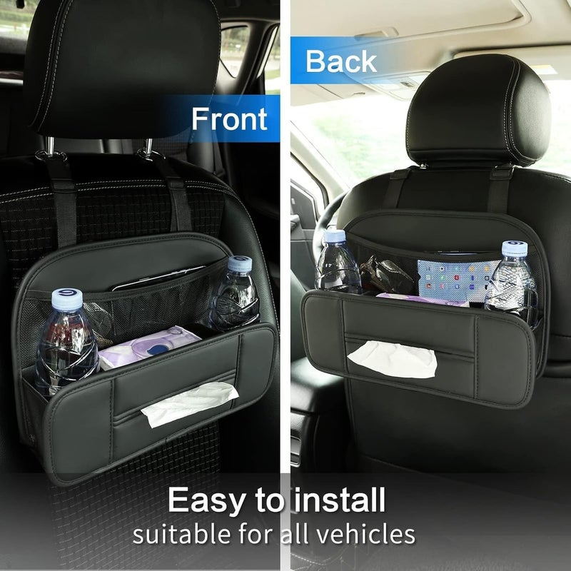 Premium Leather Car Backseat Organizer with Multiple Pockets - Image 3