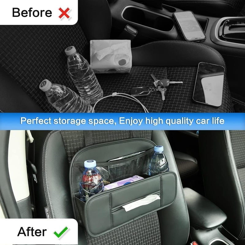 Premium Leather Car Backseat Organizer with Multiple Pockets - Image 4