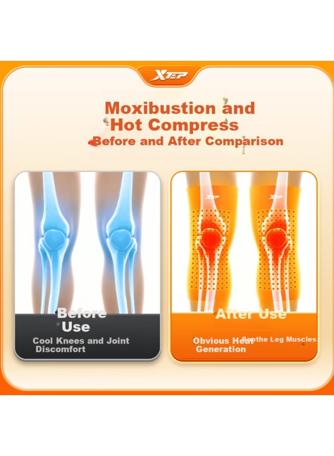 Xtep Arthritis Knee Brace With Wormwood Self-heating Leg Warmer For Elderly Men And Women - Image 4