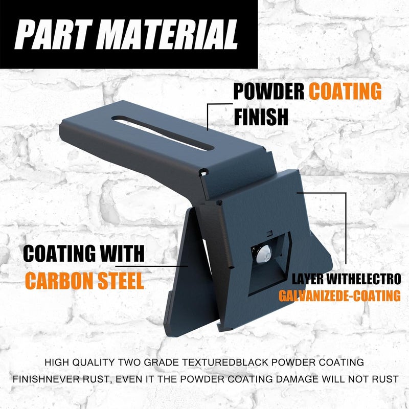 XOOKUN Roof Rack Mounting Brackets for Jeep Wrangler JL JK 2007-2024, Gladiator JT, Cherokee XJ 1984-2001 - Image 2