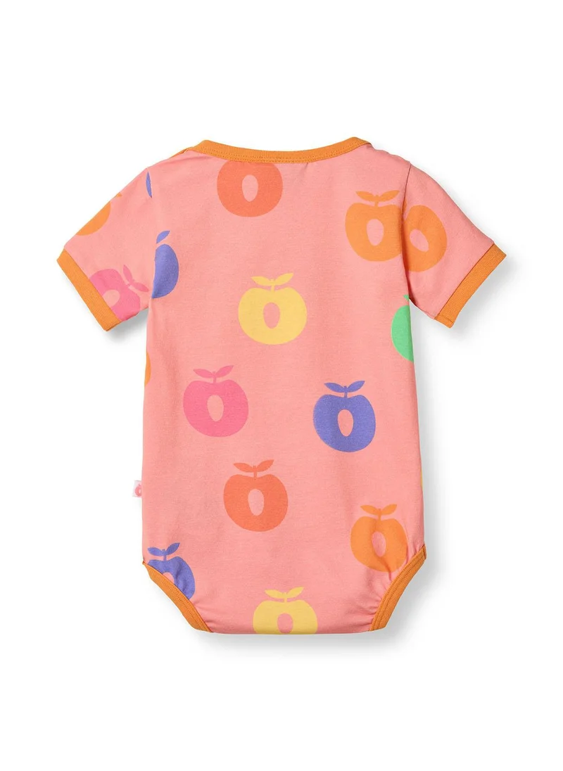 Småfolk Short-sleeved baby body with apples