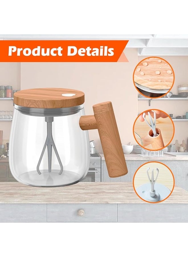 Electric Self-Stirring Mixing Cup – 400ml Portable Coffee Mug with Automatic Mixing Function | High Borosilicate Glass Cup for Coffee, Milk, Protein Shakes & Hot Drinks - Image 3