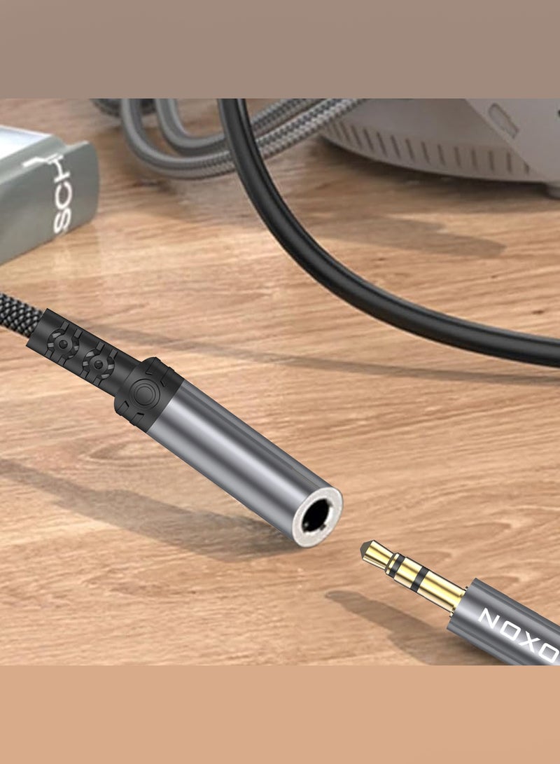 NOXO JACK-N-2 3.5mm Audio Adapter – [Specific Function, e.g., "Female to Male Aux Extension" or "Headphone Splitter"] (Gold-Plated, Compact) - Grey - Image 5