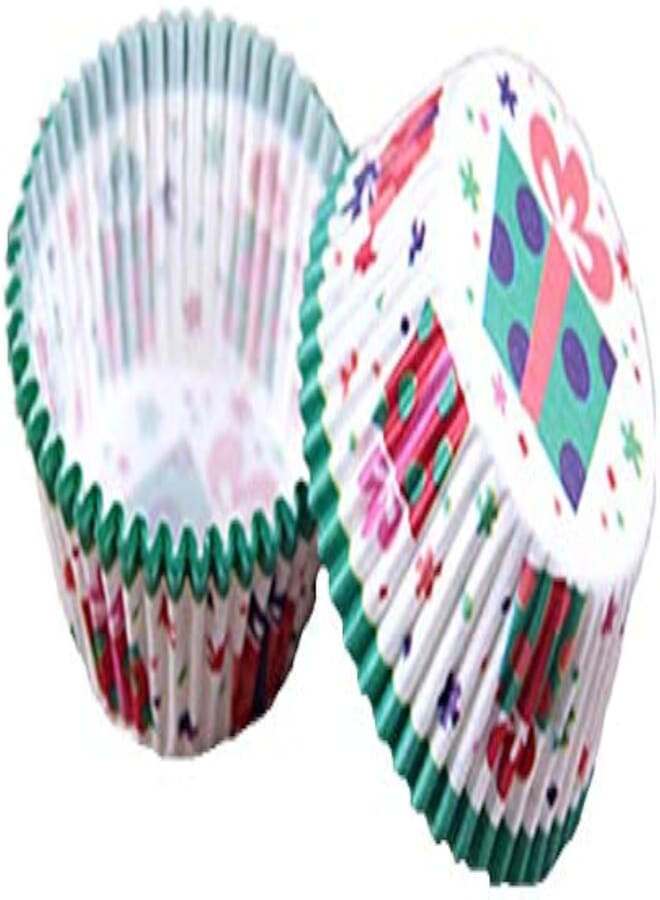 Colorful Party Paper Cake Mold Liners - 100 Pieces,Multicolor
