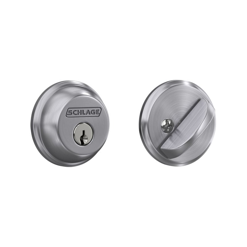 Schlage B60 N 626 Deadbolt, Keyed 1 Side, Highest Residential Security, Satin Chrome - Image 4