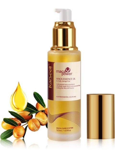 Karsil Oil Maca Serum for Damaged Hair and Body - Anti-Frizz Shine & Hydration - 50ml