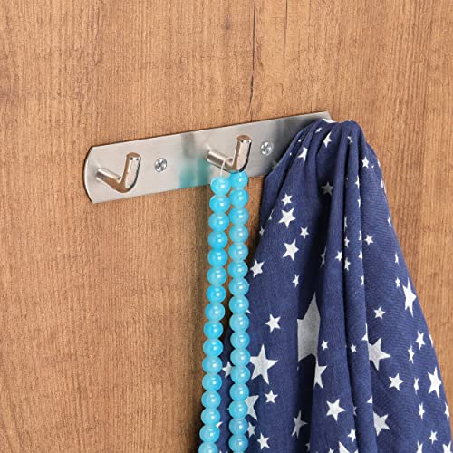 Fortune™ Premium Hook Plate/Hook Patti Stainless Steel Coat Bath Towel Hook Hanger Rail Bar - (4, 3 Hooks) - Image 4
