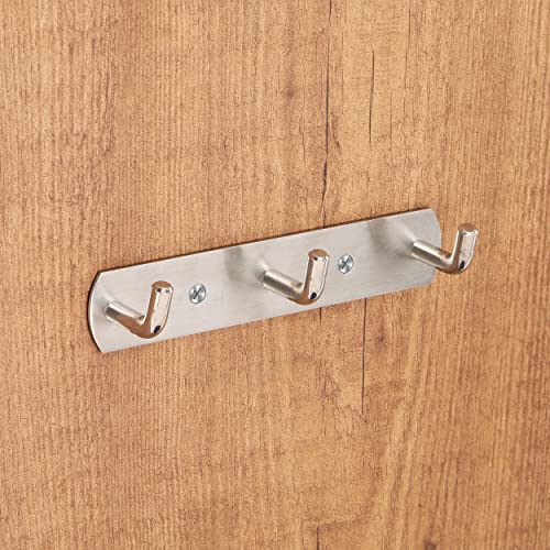 Fortune™ Premium Hook Plate/Hook Patti Stainless Steel Coat Bath Towel Hook Hanger Rail Bar - (4, 3 Hooks) - Image 2