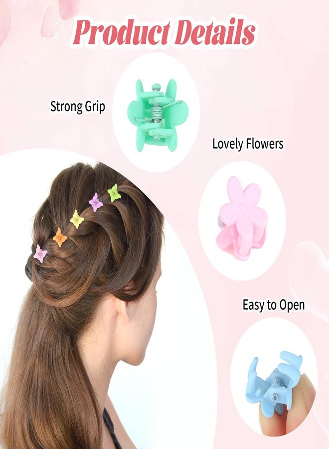 ACO-UINT 80Pcs Mini Hair Clips Small Flower and Butterfly Hair Clips Baby Hair Clips for Girls Toddler Women Mini Claw Clips Tiny Cute Hair Clips Hair Accessories for Girls - Image 3