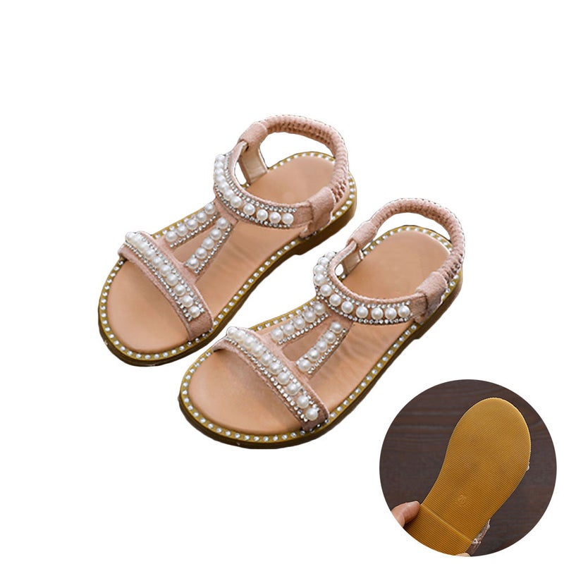 Girls Shoes Style PU Leather Sandal Baby Shoes Breathable Flat Sandals Shoes for Kids Children - Size 2 ( ) - Image 1