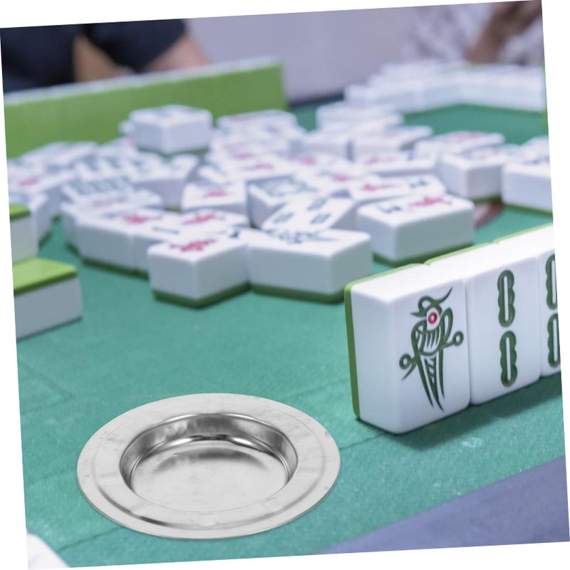 Stainless Steel Ashtray For Mahjong Table Multifunctional Desktop Coaster Indoor Use - Image 4