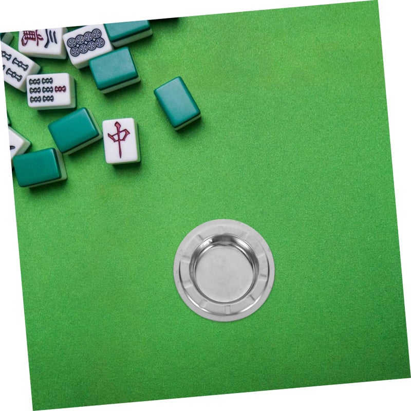 Stainless Steel Ashtray For Mahjong Table Multifunctional Desktop Coaster Indoor Use - Image 5