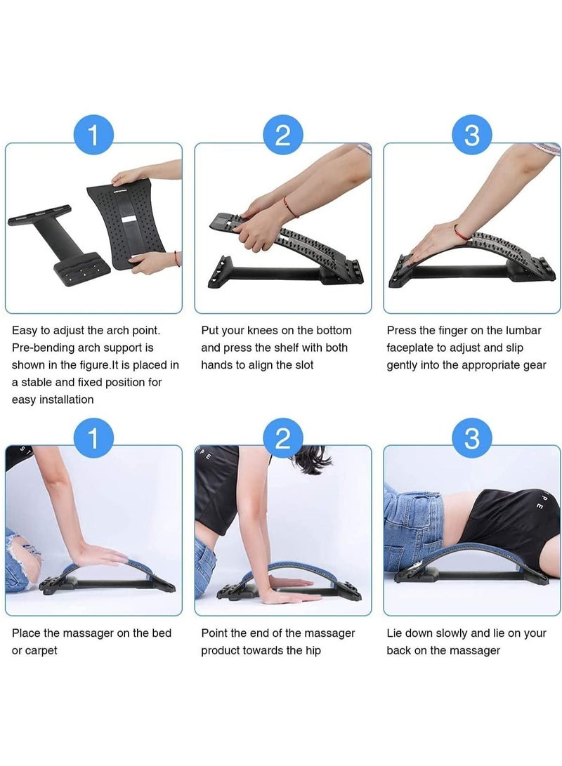 جهاز تدليك الظهر لتخفيف آلام العمود الفقري والاسترخاء واللياقة البدنية وشد الظهر لتخفيف آلام أسفل الظهر - Image 4