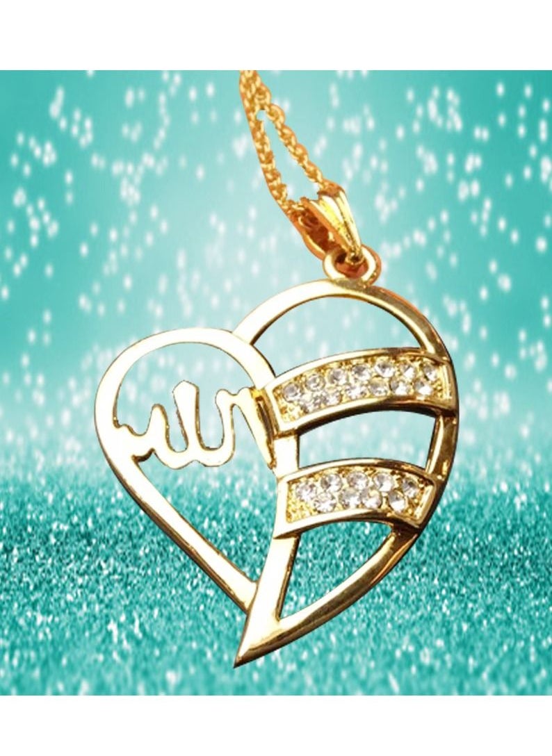 DubaiGallery Fashion Jewelry Highly craftsmanship Allah Pendant Necklace Chain for Men Middle East Arab Jewelry Women Men Muslim Islam Item  - Image 4