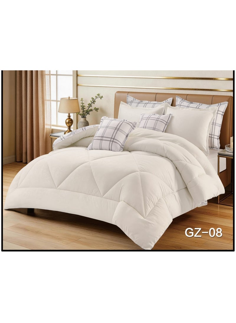 5-Piece Single-Size Bedding Set – Solid Color, Medium-Weight Summer Filling, Microfiber Material.