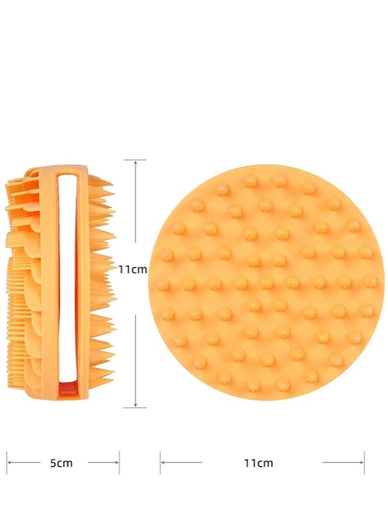 Zikra Back Scrubber Silicone Shower Body Brush, Exfoliating Body Scrubber Bath Wash Brush Gentle Exfoliating for Women Men Body Sensitive Skin Shower Spa Massage (Orange) - Image 2