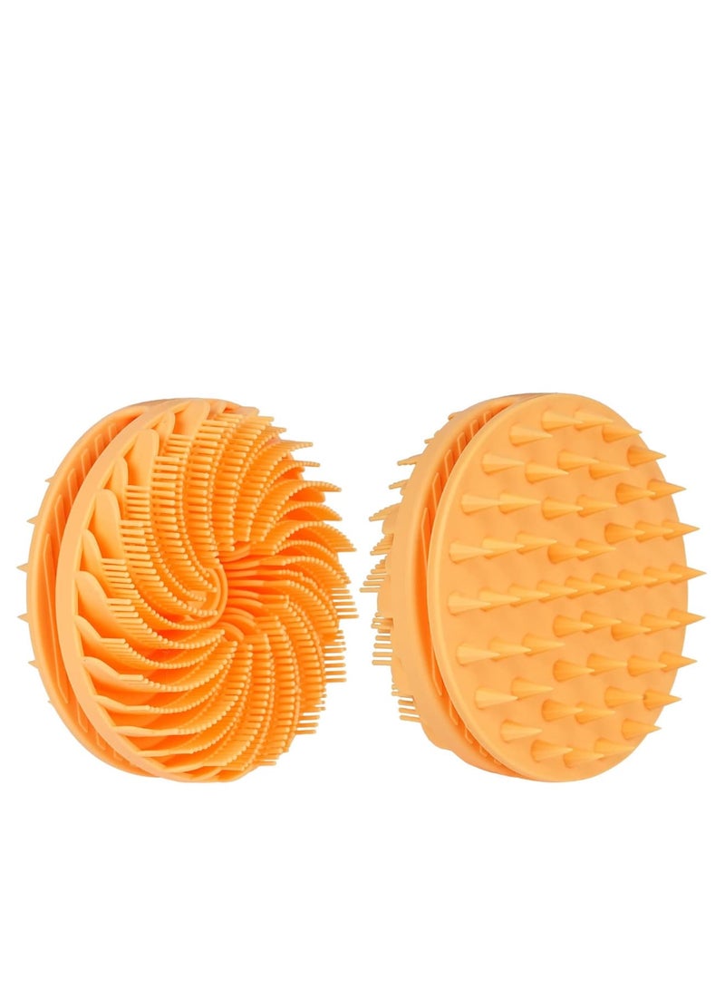 Zikra Back Scrubber Silicone Shower Body Brush, Exfoliating Body Scrubber Bath Wash Brush Gentle Exfoliating for Women Men Body Sensitive Skin Shower Spa Massage (Orange) - Image 1