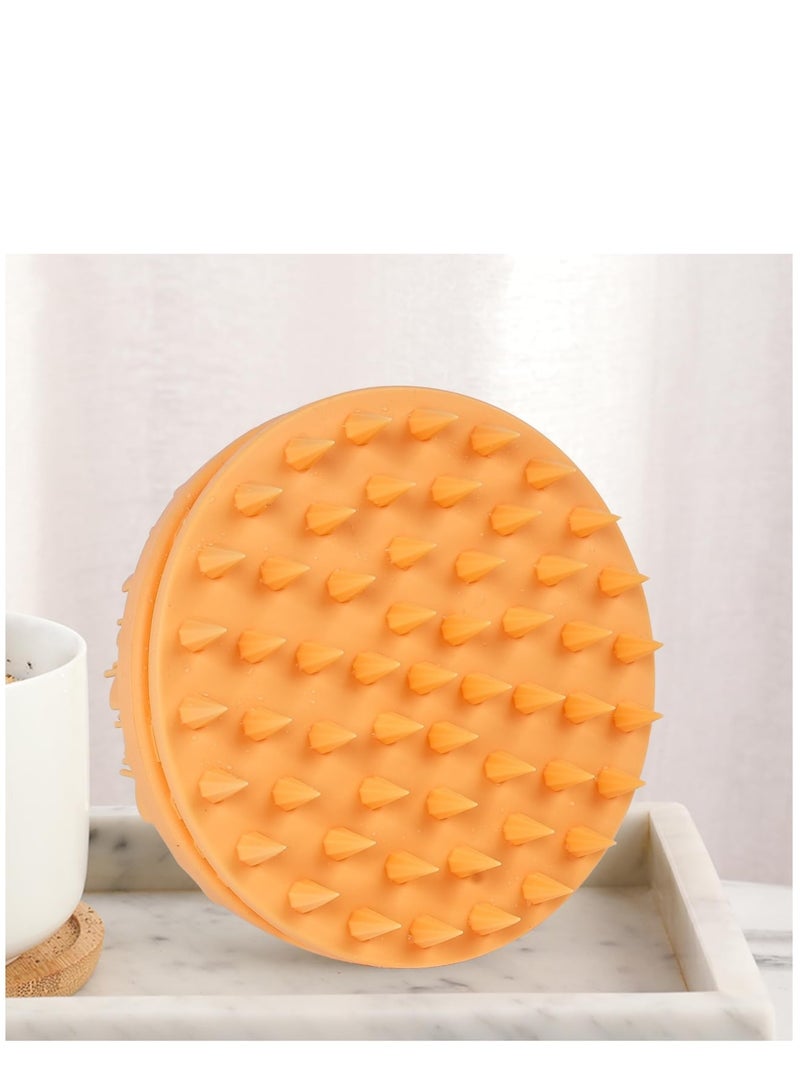 Zikra Back Scrubber Silicone Shower Body Brush, Exfoliating Body Scrubber Bath Wash Brush Gentle Exfoliating for Women Men Body Sensitive Skin Shower Spa Massage (Orange) - Image 5
