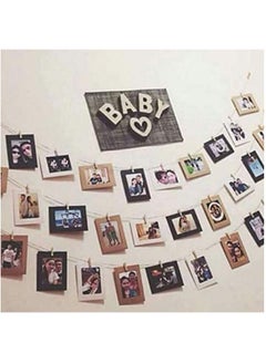 Rubik Cardboard Photo Frame 3.5x5.5in 10pcs Mixed Colors Wall Hanging Paper Photo Frames With Wood Clips Rope (Pack of 10pcs, 3.5x5.5 inch)  - Image 4