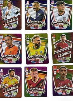 Generic Football Star Cards Deck Box, World Cup 2022 Players Sticker Collection Pack of 55 Stickers (Silver)  - Image 2