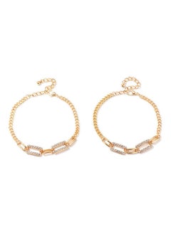 2-Piece Stone Studded Bracelet