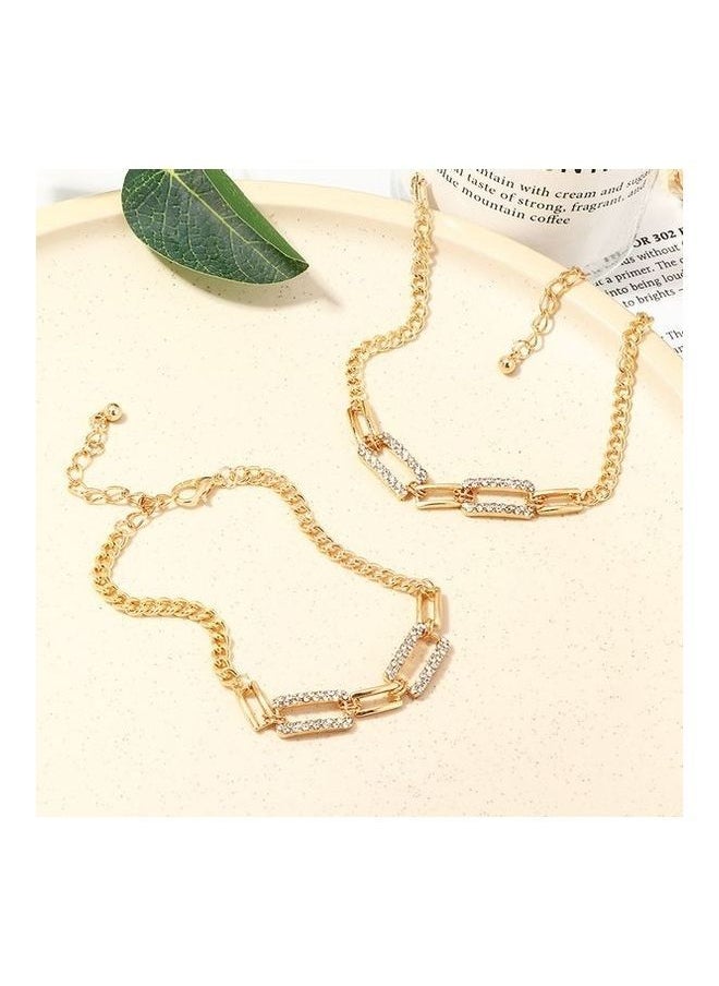 NIBEMINENT - 2-Piece Stone Studded Bracelet - Image 1