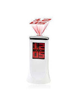 ANYM ANYM Digital LCD Display 180 Rotating Plastic Desk Clock Alarm with Time Projection with Backlight White 