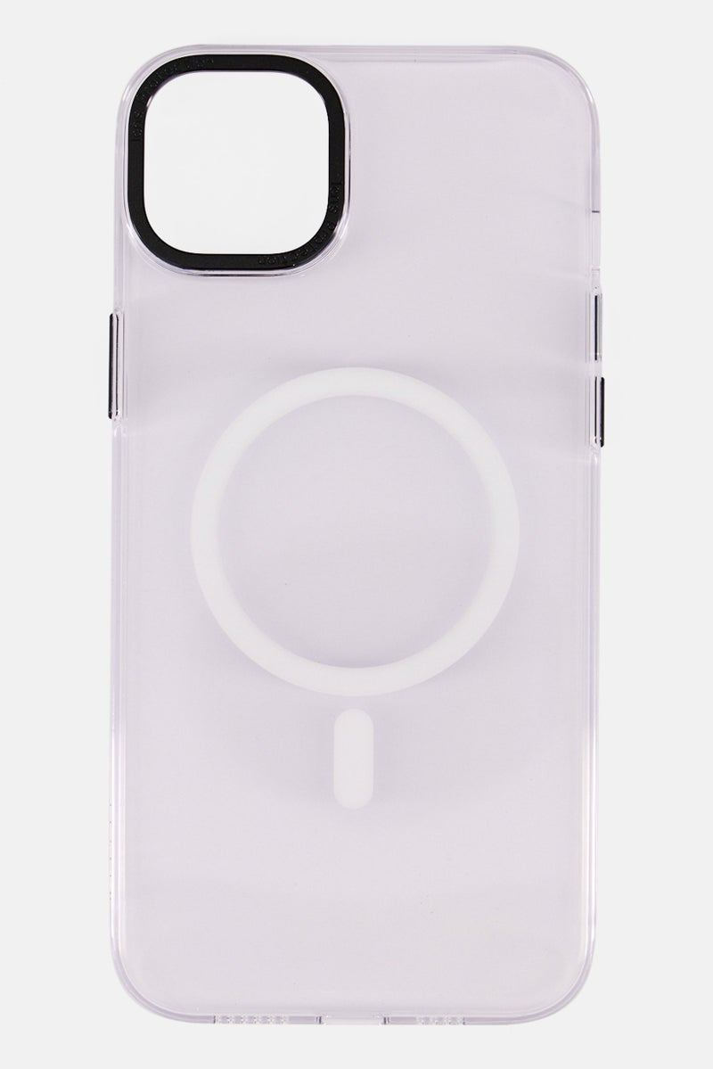 LEVELO حافظة هاتف آيفون 14 بلس سينسا ماغسيف، شفافة - Image 1