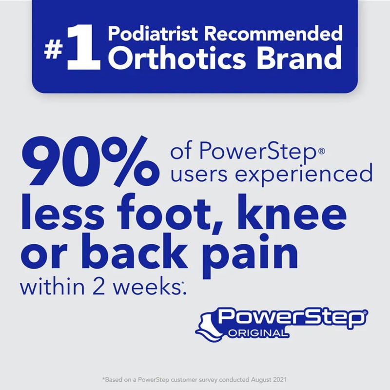 PowerStep Original Insoles - Arch Pain Relief Orthotics for Tight Shoes - Foot Support for Plantar Fasciitis, Mild Pronation and Foot & Arch Pain - Shoe Inserts for All, Made in USA (M 5-5.5, F 7-7.5) - Image 5