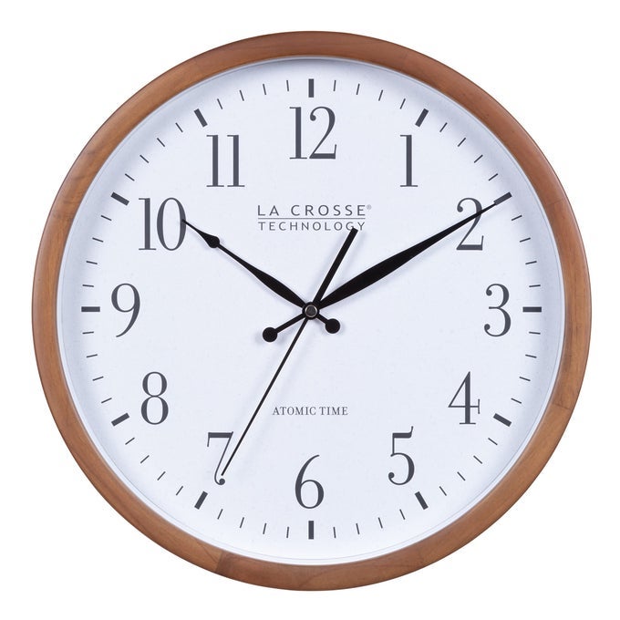 40450447INT 128 ATOMIC WALNUT ANALOG WALL CLOCK