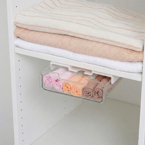 oddpod™ Under Desk Hidden Plastic Drawer Organizer/Sliding Self-Adhesive Attachable Hidden Table Storage Tray for Office, Home & School - Medium - Image 1