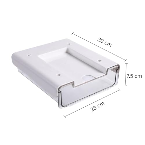 oddpod™ Under Desk Hidden Plastic Drawer Organizer/Sliding Self-Adhesive Attachable Hidden Table Storage Tray for Office, Home & School - Medium - Image 3