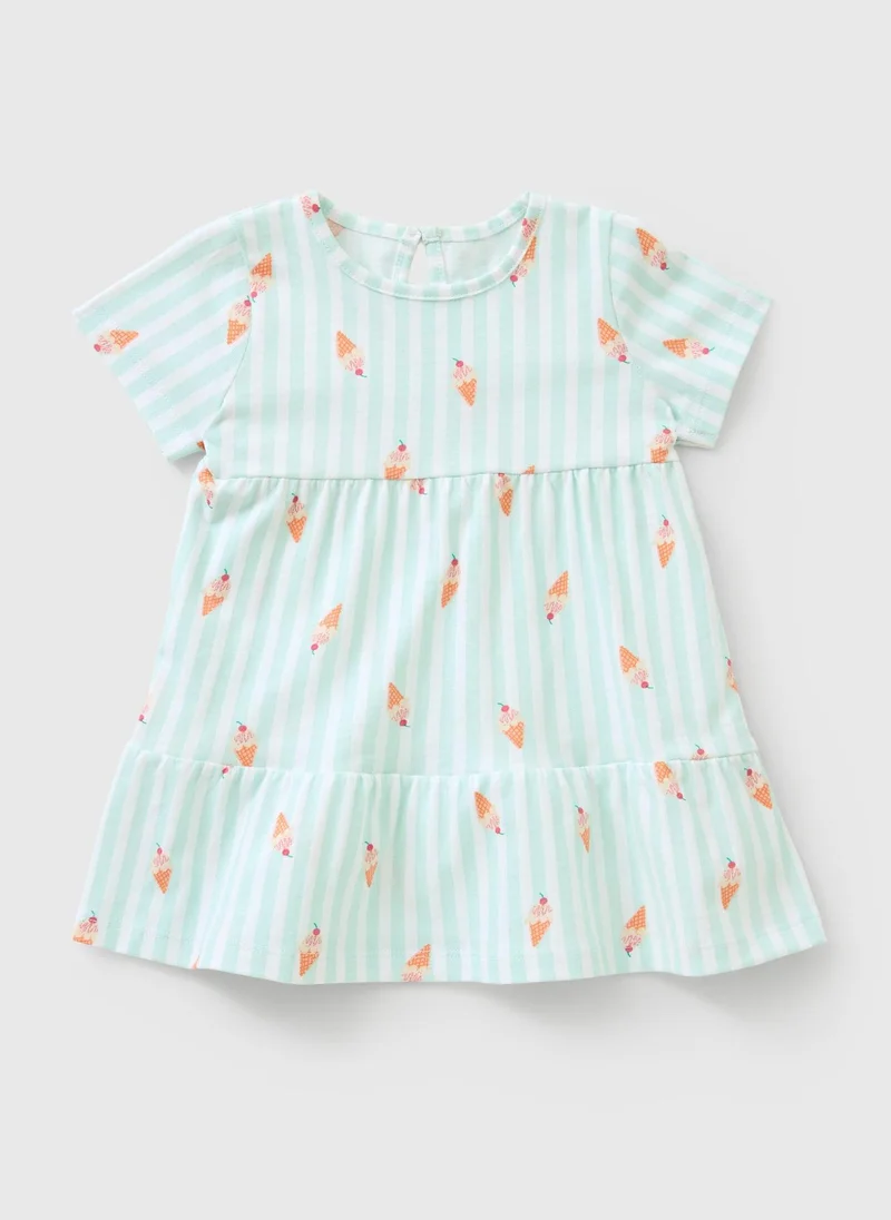 ماتلان Baby Blue Stripe Ice Cream Dress