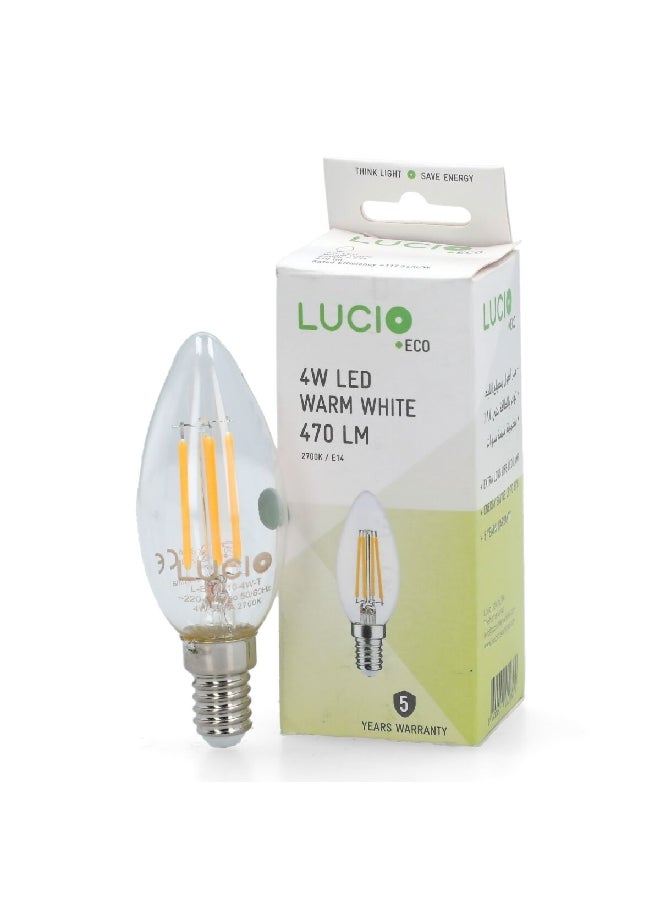 Lucio 3-Piece 4W 2700K 470 Lumen E27 LED Bulb Set Warm White 35 x 99 mm L-BL-0110-4W-T-P3  - Image 2