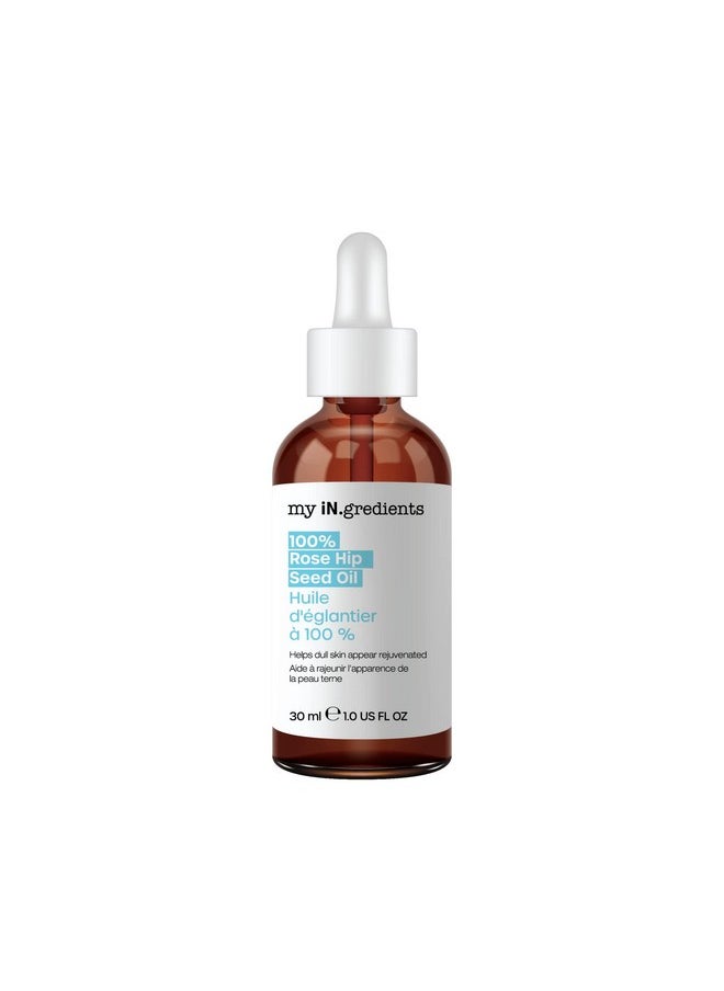 masque Bar masque BAR My Ingredients 100% Rose Hip Seed Oil, Rejuvenates Dull Skin, Reduces Fine Lines, Wrinkles, Soothes Dry, Itchy Skin, Moisturizing Serum for Face & Hair, Undiluted Body Oil- 1Fl oz  - Image 2