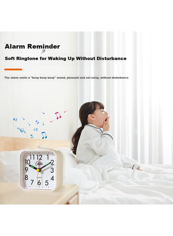 Compas Desktop Children'S Alarm Clock Quartz Clock Student Wake-Up Artifact Simple Bedroom Bedside Clock 2334 Blue - Image 4