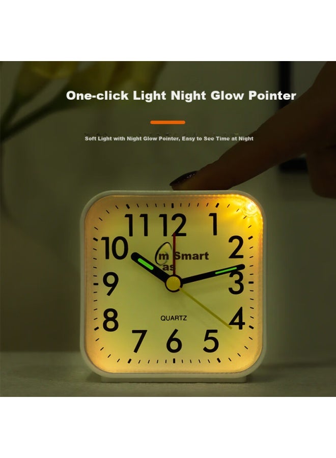 Compas Desktop Children'S Alarm Clock Quartz Clock Student Wake-Up Artifact Simple Bedroom Bedside Clock 2334 Blue - Image 5