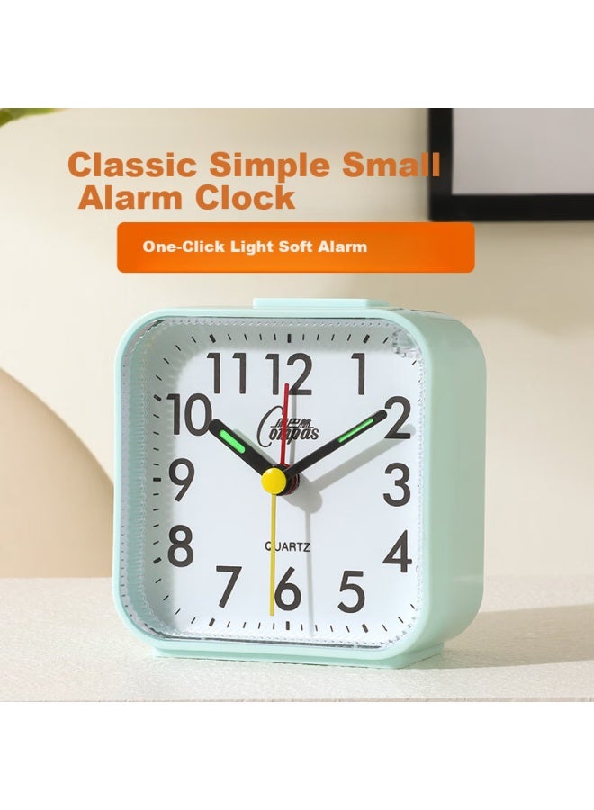 Compas Desktop Children'S Alarm Clock Quartz Clock Student Wake-Up Artifact Simple Bedroom Bedside Clock 2334 Blue - Image 1